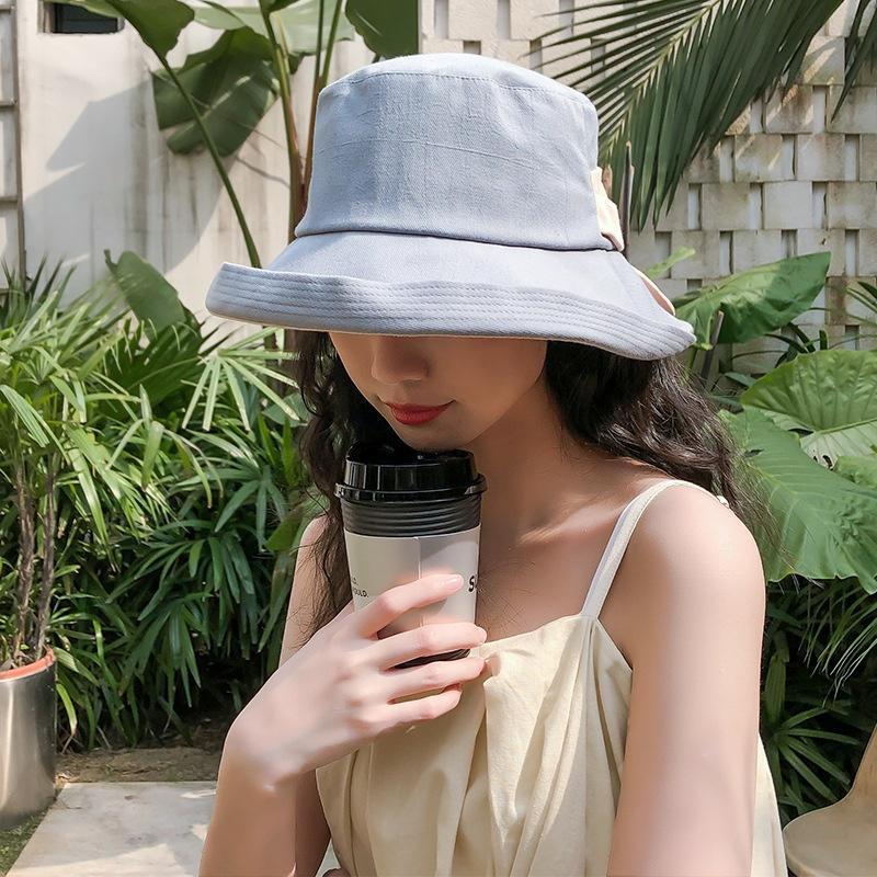 Hat Female Spring and Summer Cotton Fisherman Hat Outdoor Travel Breathable Sunscreen Sun Hat Fashio