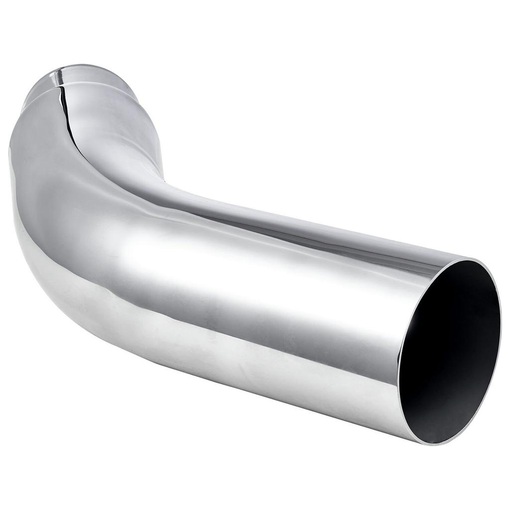 Elbow Exhaust Tip, 101.6mm Inlet, 127mm Outlet, 584mm Overall Length, Chrome Turn Down Exhaust Tip with Clamp for Truck, Sedan, Sports Car, SUV,