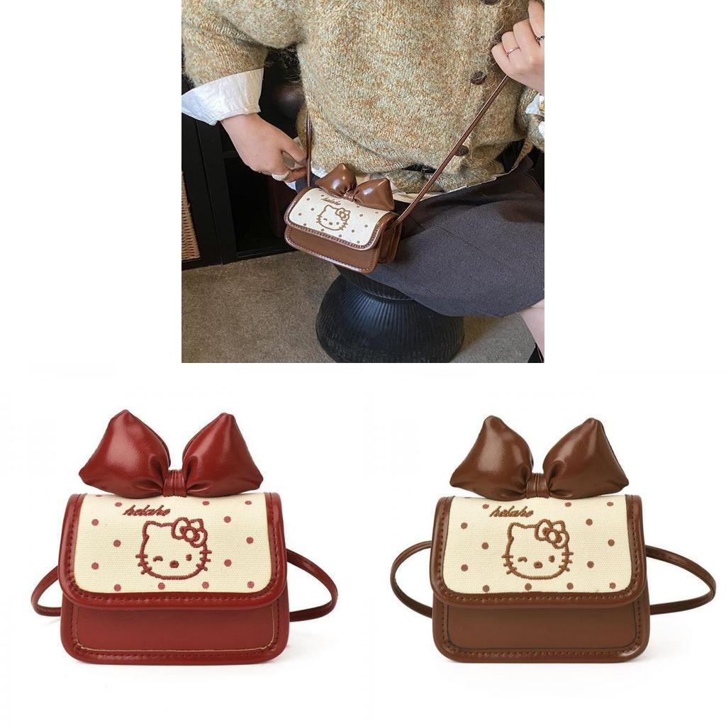 Hello Kitty Cartoon Pu Shoulder Bag For Women And Girls With Adjustable Strap