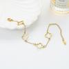 18K Gold Plated Stainless Steel Hollow Four-Leaf Clover Women's Bracelet