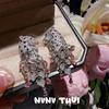 Mermaid Tears Bow Gem Bead Necklace Haute Couture Jewelry Magic Purple Garden Tube Diamond Studded With Pearl Earrings Set