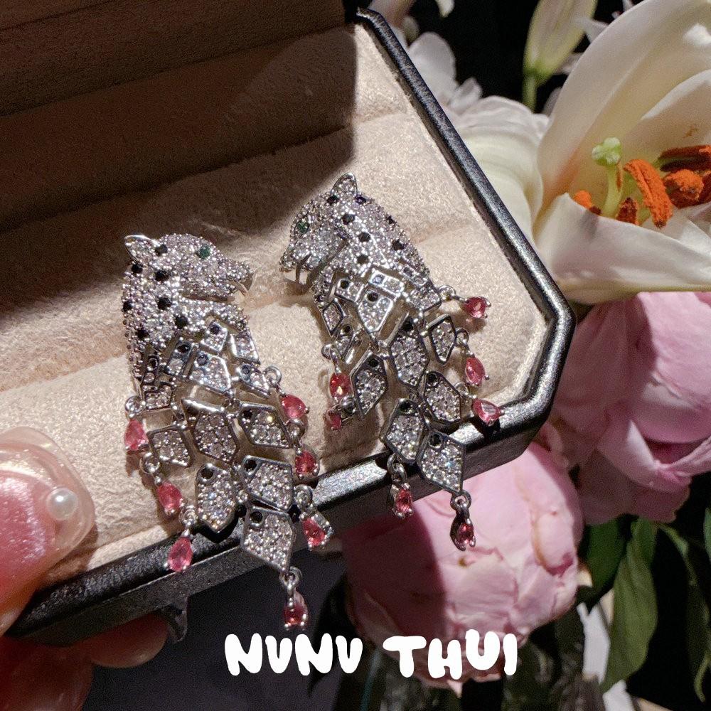 Mermaid Tears Bow Gem Bead Necklace Haute Couture Jewelry Magic Purple Garden Tube Diamond Studded With Pearl Earrings Set