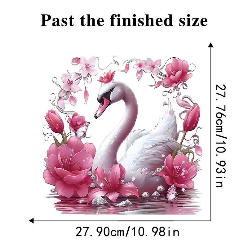 Pink Swan Decals Self Adhesive Toilet Lid Sticker Bathroom Decoration Water Tank Cover Decor