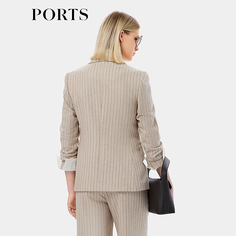 Ports Women's Striped Long Sleeve Jacket LQ8J079VFF016