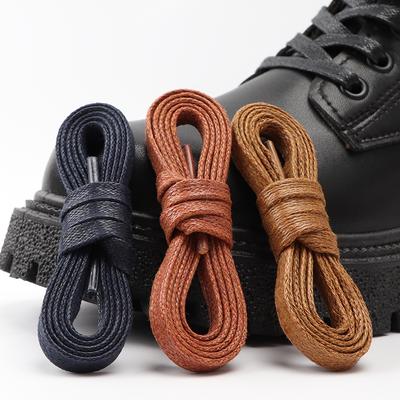 Lacci per scarpe cerati in cotone Lacci per scarpe piatti Stivali Oxford Lacci per scarpe Lacci per scarpe in pelle impermeabili 60/80/100/120/140/180 cm 1 paio