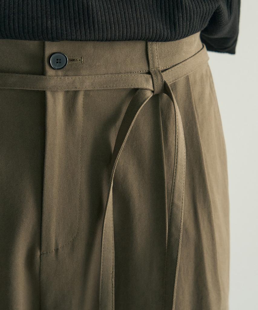 ROTEMBER [Derek X Rotember] Belted Two-Tuck Wide Chino Pants [ 4 Colors ]