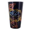 Drinking Glass - Pac-Man - Black - Neon - Flat Glass
