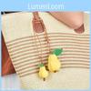 Pingente de Bolsa de Couro de Maçã Com Design de Frutas Feito à Mão Para Acessórios de Moda