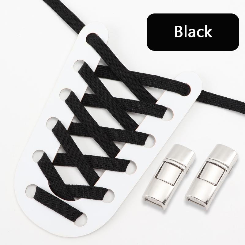 1 Paar Geen Strik Schoenveters voor Sneakers Kleur Elastische Schoenveters Plat Kinderen en Volwassenen Eenvoudig te Installeren Luie Schoenveters Casual
