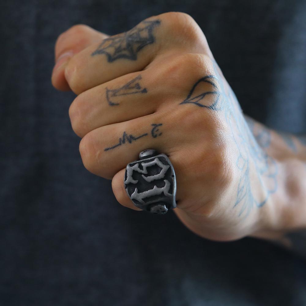 Vintage Skull Head Number 13 Men's Rings Retro Personalized Stainless Steel Jewelry For Women