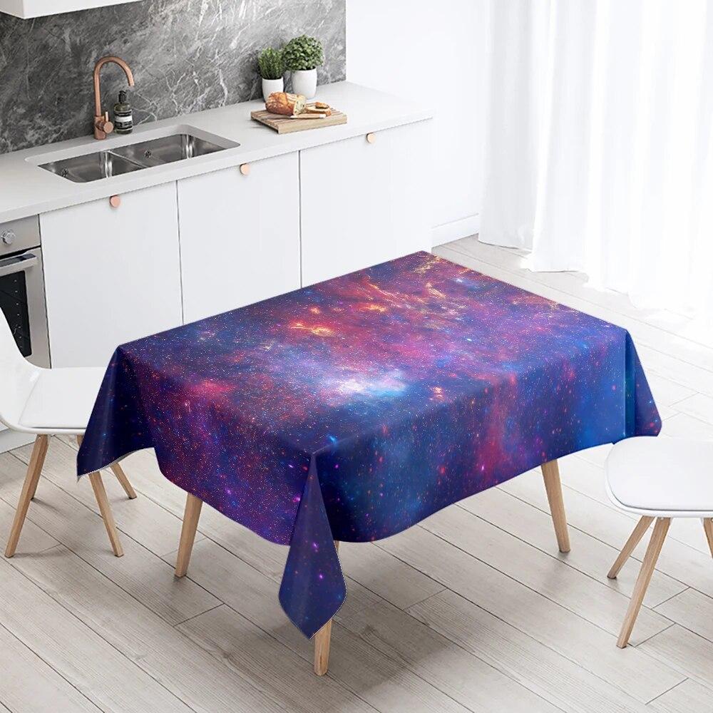 Beautiful Natural Scenery Printed Tablecloth Stain Resistant Waterproof Outdoor Camping  Kitchen Table Home Decor