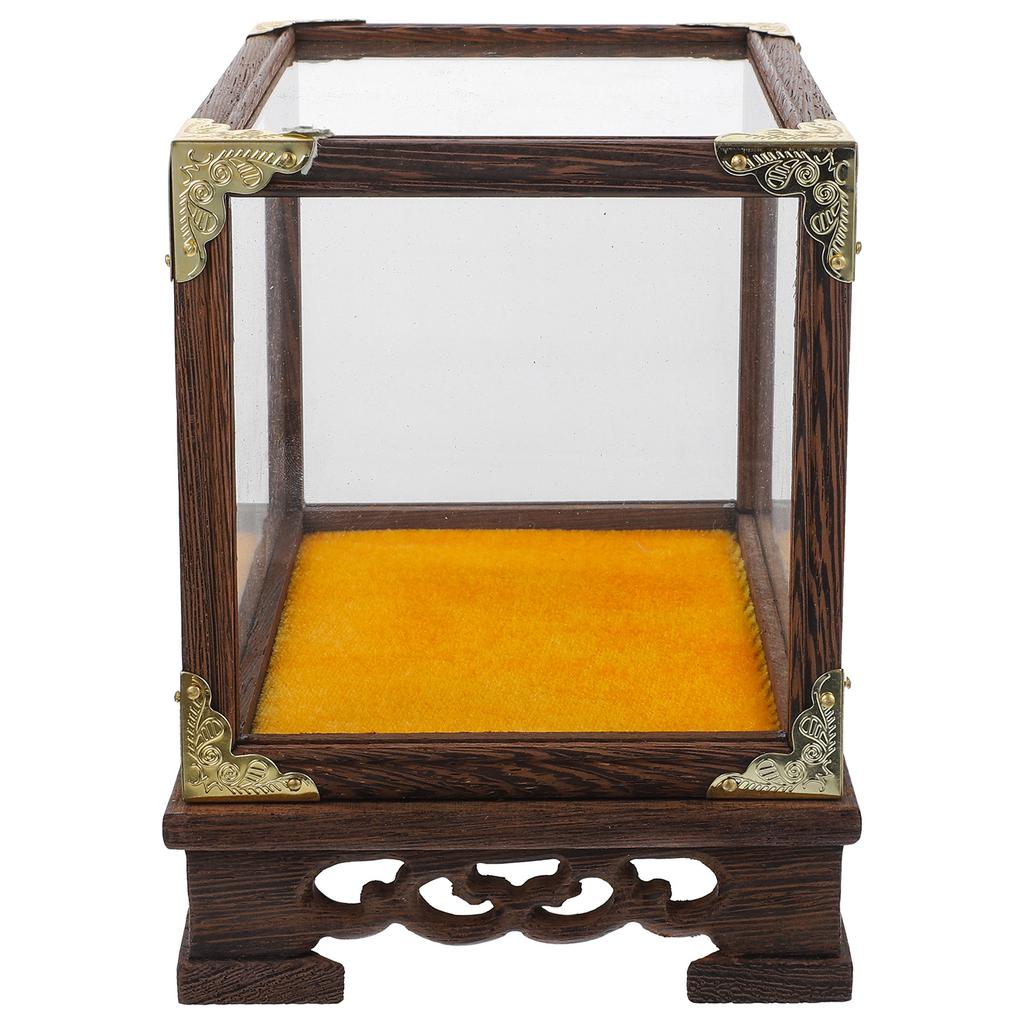 Buddha Statue Display Case Premium Material Desktop Storage Box Transparent Home Vase Display Accessory Craft Ornament Box