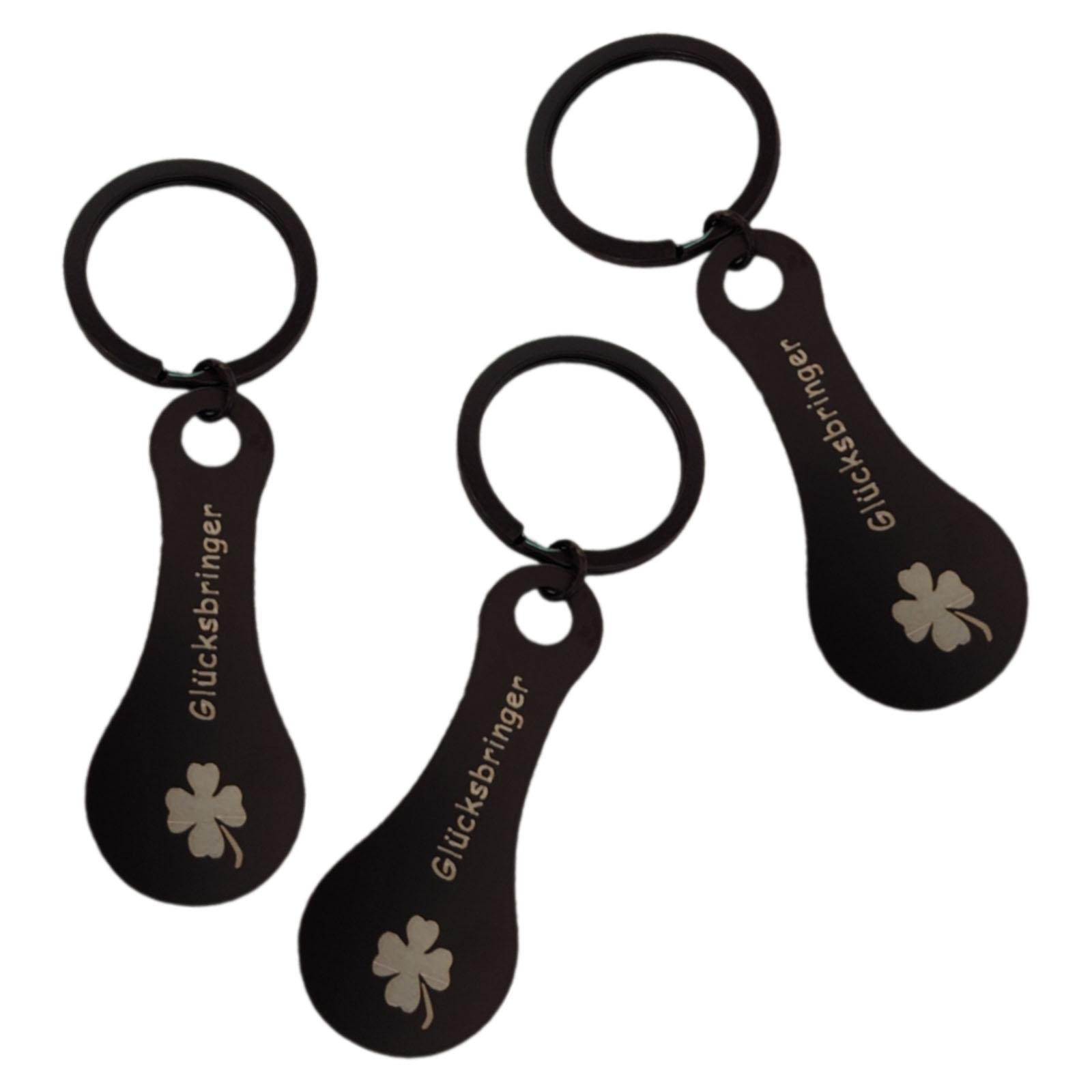 

Многофункциональная тележка для покупок Чип Брелок 3 шт. Прочный держатель для ключей от тележки из нержавеющей стали с подвеской-шармом чёрный