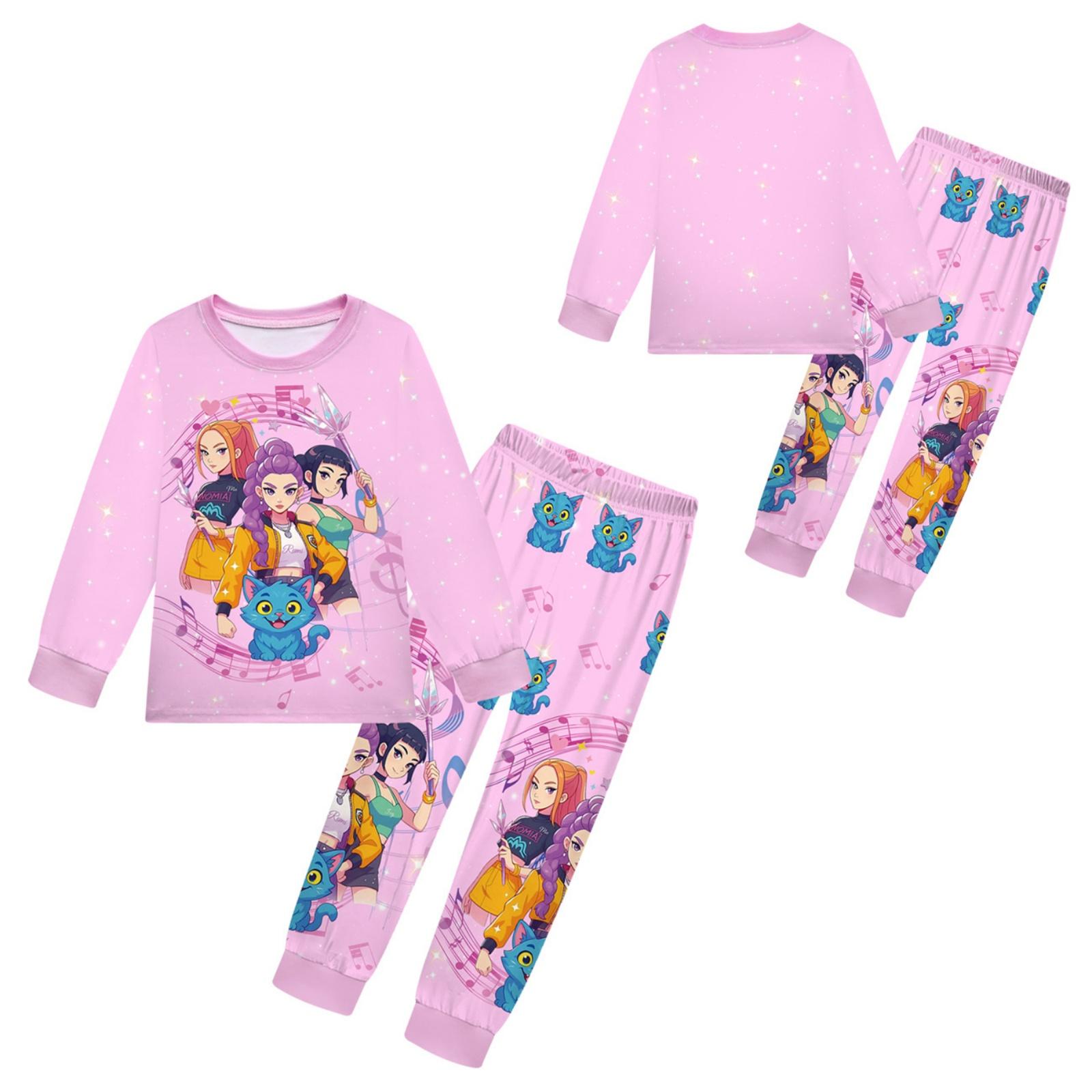 

Детский костюм ведьмы для девочек с принтом, брючный костюм с длинным рукавом 130 розовый