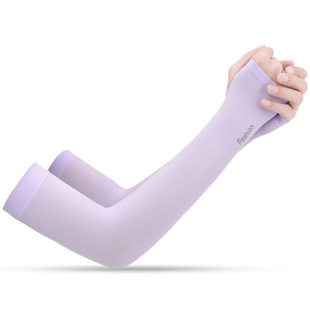 1Pair Ice Silk Sleeve Sunscreen Cuff Arm Sleeves Uv Sun Protect Anti-Slip Summer Men Women Gloves Outdoor Riding Arm Cover