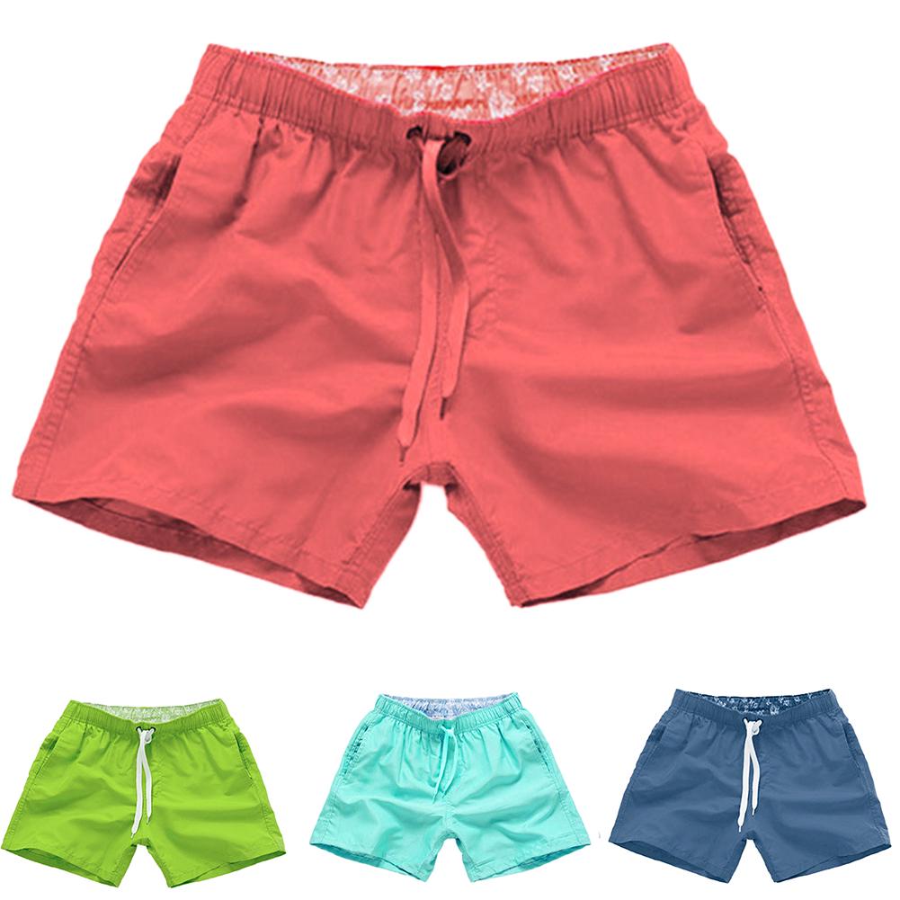 Daydreamer Männliche Kleidung Einfarbig Sommer Strand Shorts Hosen Männer Kordelzug Badehose