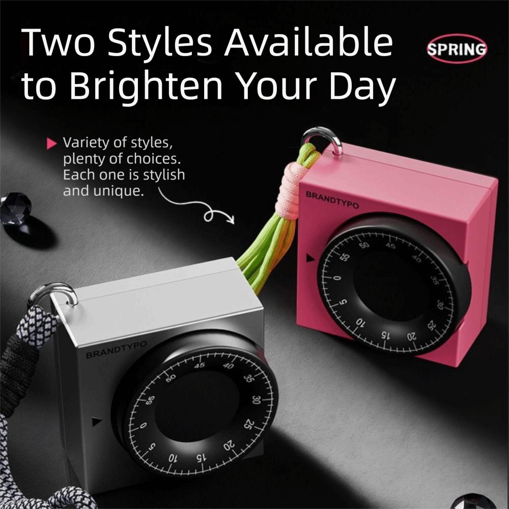 Magnetic Timer Manual Countdown Kitchen Timer Portable Mechanical Alarm Clock for Time Management