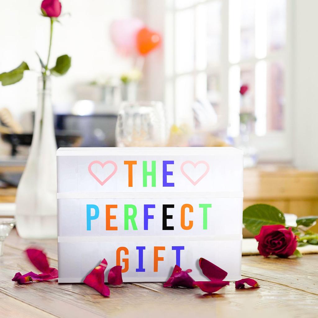 Lysboks med bokstaver Led lysboks Barne-soveromsdekor Babydusj-lysskilt Bokstaver Bordgaver til gutter og barn og elskere