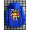 Vibrant Hooded Sweater - Bold "They Not Like Us" Pattern