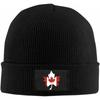 Canada Flag Canadian Maple Leaf Beanie Hat For Women Unisex Winter Hat Cuffed Winter Beanie Warm Skull Cap Plain Knit Hat Cap