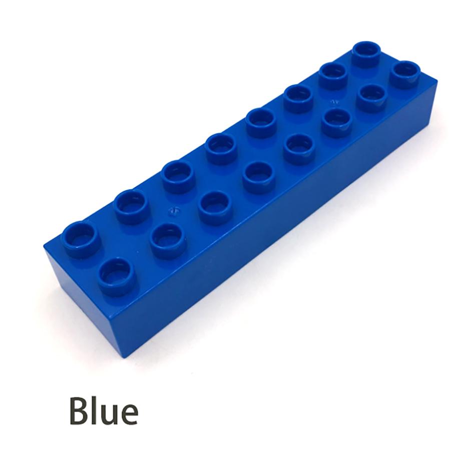 Big Size DIY Building Blocks Thick Figures Bricks 2X8Dot 4PCS Educational Creative Toys for Children Compatible With Brands