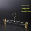 Transparent Acrylic Lingerie Hanger with S-Shaped Hook for Clothes, Fabrics, and Children's Wear.