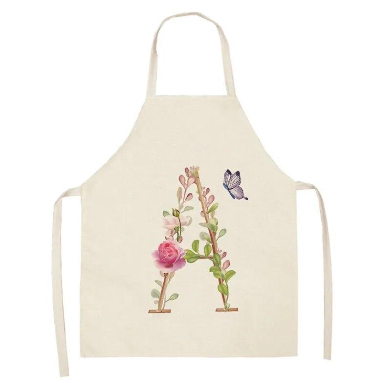 

Кухонный фартук без рукавов с цветочным принтом и буквенным принтом, бытовой инструмент для уборки, фартук для мужчин и женщин, фартук для шеф-повара, нагрудник Delantal Cocina 68x55cm