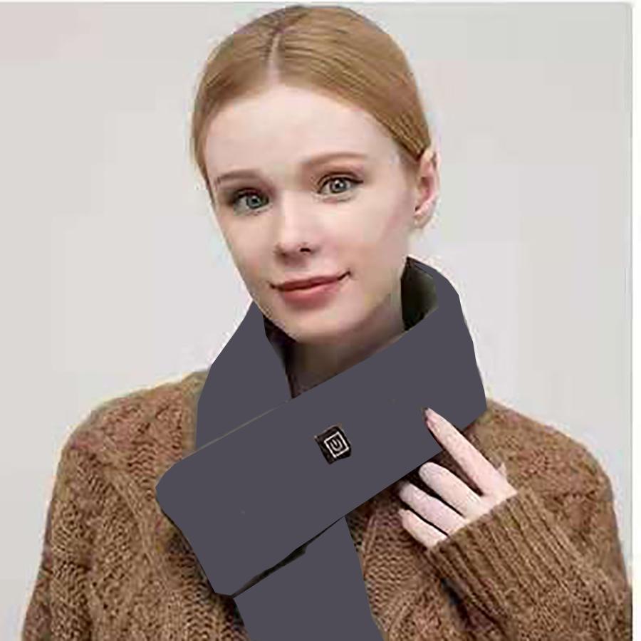 Smart Electric Heating Scarf Winter Neck Warm Shawl Rechargeable Unisex Scarf