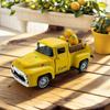 Vintage Classical Lemon Truck Alloy Decoration Miniature Vehicle Model with Mini Faux Lemoms For Indoor Display Gift