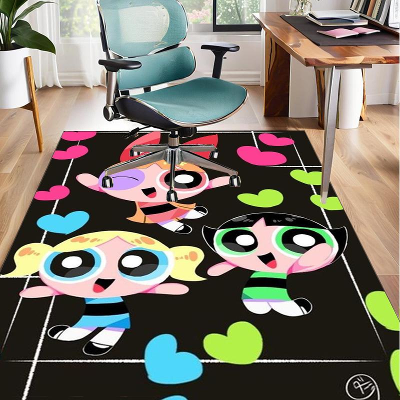 Power Police  Adventure Office Rug Chair Mat, Game Carpet, Suitable for Front Door, Bedroom, Living Room, Desk, Holiday Gift