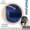 Dog Raincoat, Water Resistant, Adjustable, Cool Design (Dark Blue, X-Large)