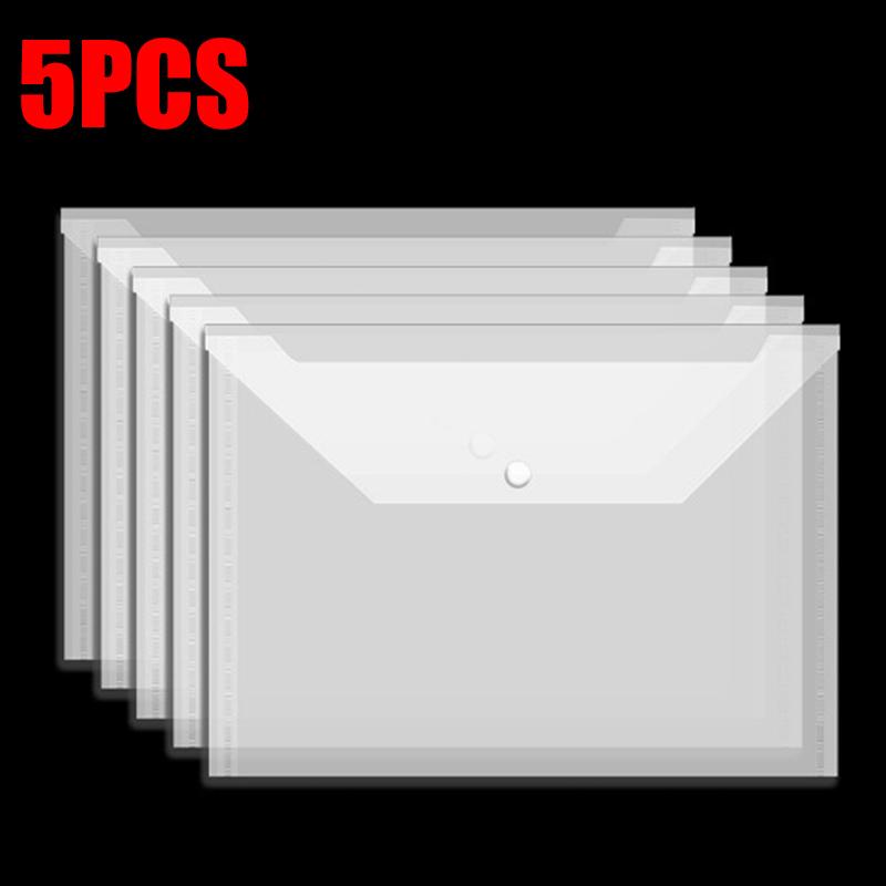 51030PCS Transparent Document Storage Bag A4 Size Water Resistant File Holder Documents Envelope Office School Accessories ZYF 1390₽
