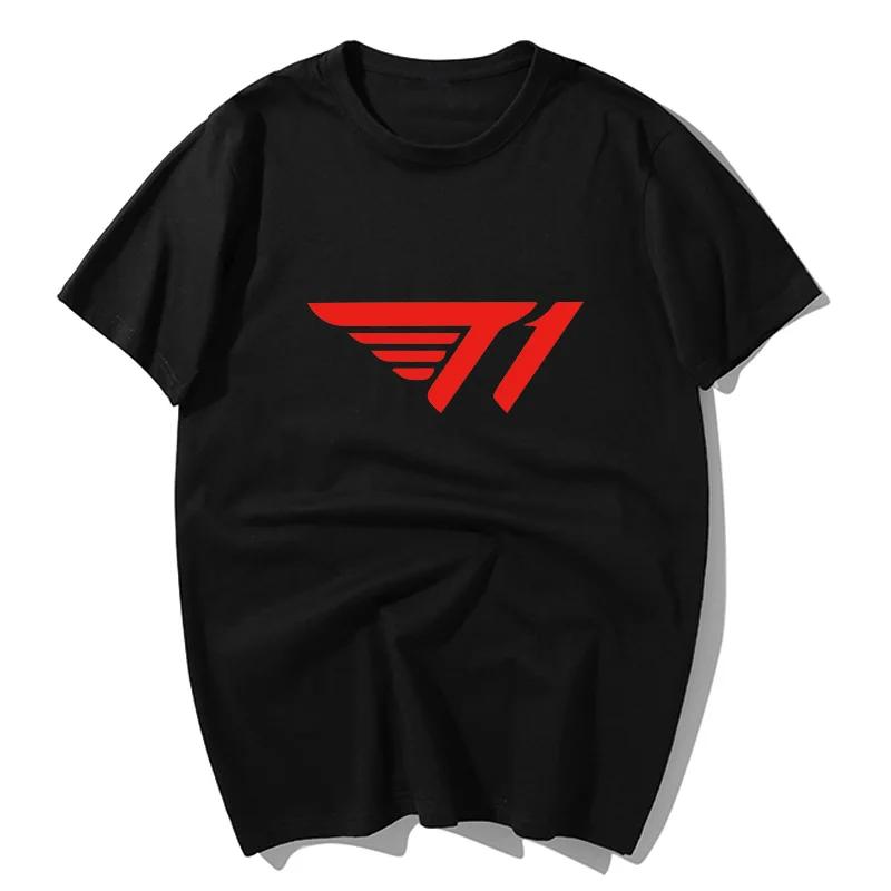 Alliance Game SKT T1 Team Uniform Faker Neues Herren- und Damen Skt1 Peripherie Kurzärmeliges Lockeres Baumwoll-T-Shirt Grafik-T-Shirts
