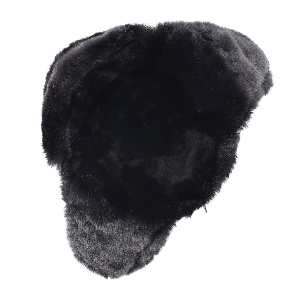 Winter Russian Hat Pilot Cap with Warm Hat with Trapper Black [Connectyle] Men's & Women's Earflaps, Mask, Hat, Ski,