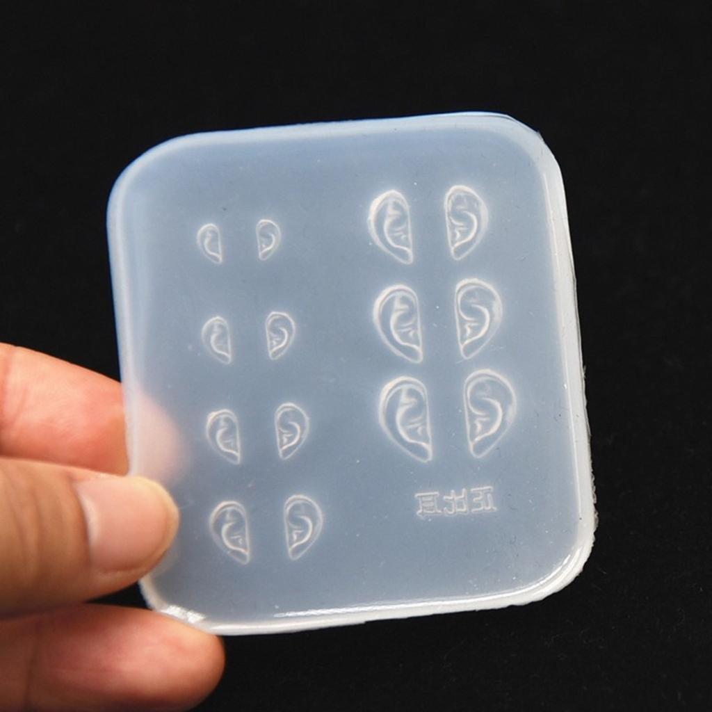Pottery Clay Ear Mold Universal Use Silicone Mould for DIY Pottery Clay and Fondant Crafts Cute Ear Pattern Accessories