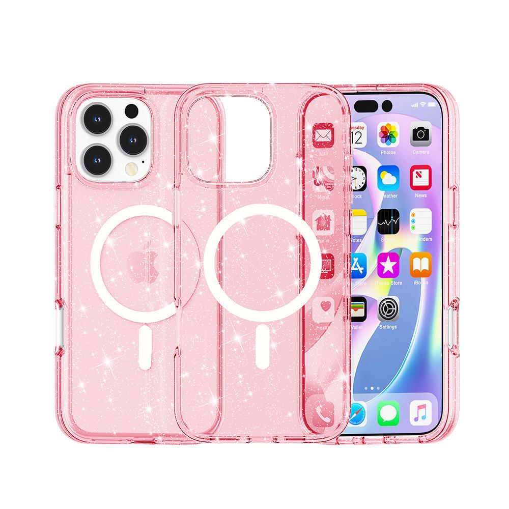 Suitable for IPHONE16PROMAX Phone Cases, N52 Strong Magnetic Attraction, Anti-drop for IPhone 15