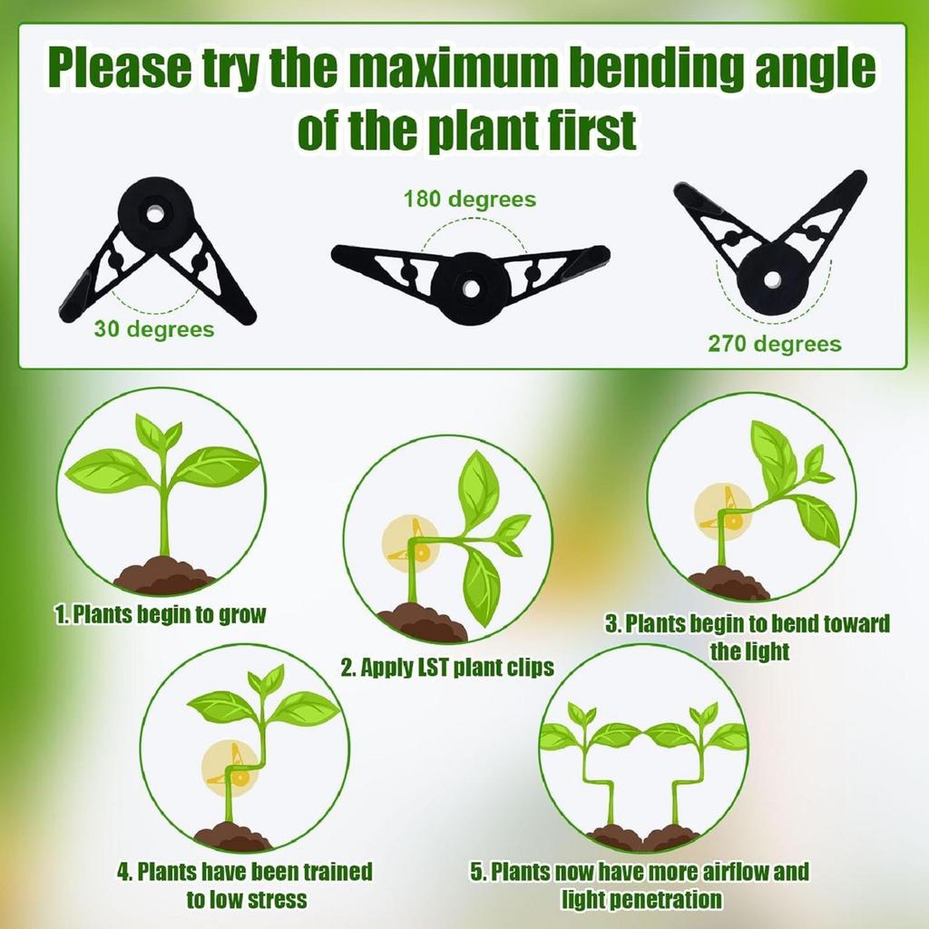 60pcs 360 ° Rotating Adjustable Plant Training Clip