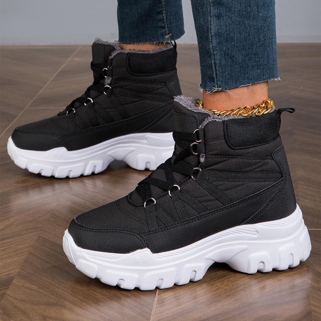 2026 New Luxury Brand sneakers Shoes Thick Sole Ankle Boots Warm Plush Cotton Shoes Women's Casual Winter Boots