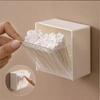 1pc/6pcs Wall-mounted Flip Storage Box, Punch Free Storage Box, Cosmetic Cotton Swab Multifunctional Storage Box 2 Color Options