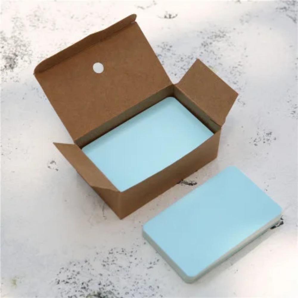 100Pcs/box Kraft Paper Card Color Blank Business Card Message Thank You Card Writing Card Label Bookmark Learning Card