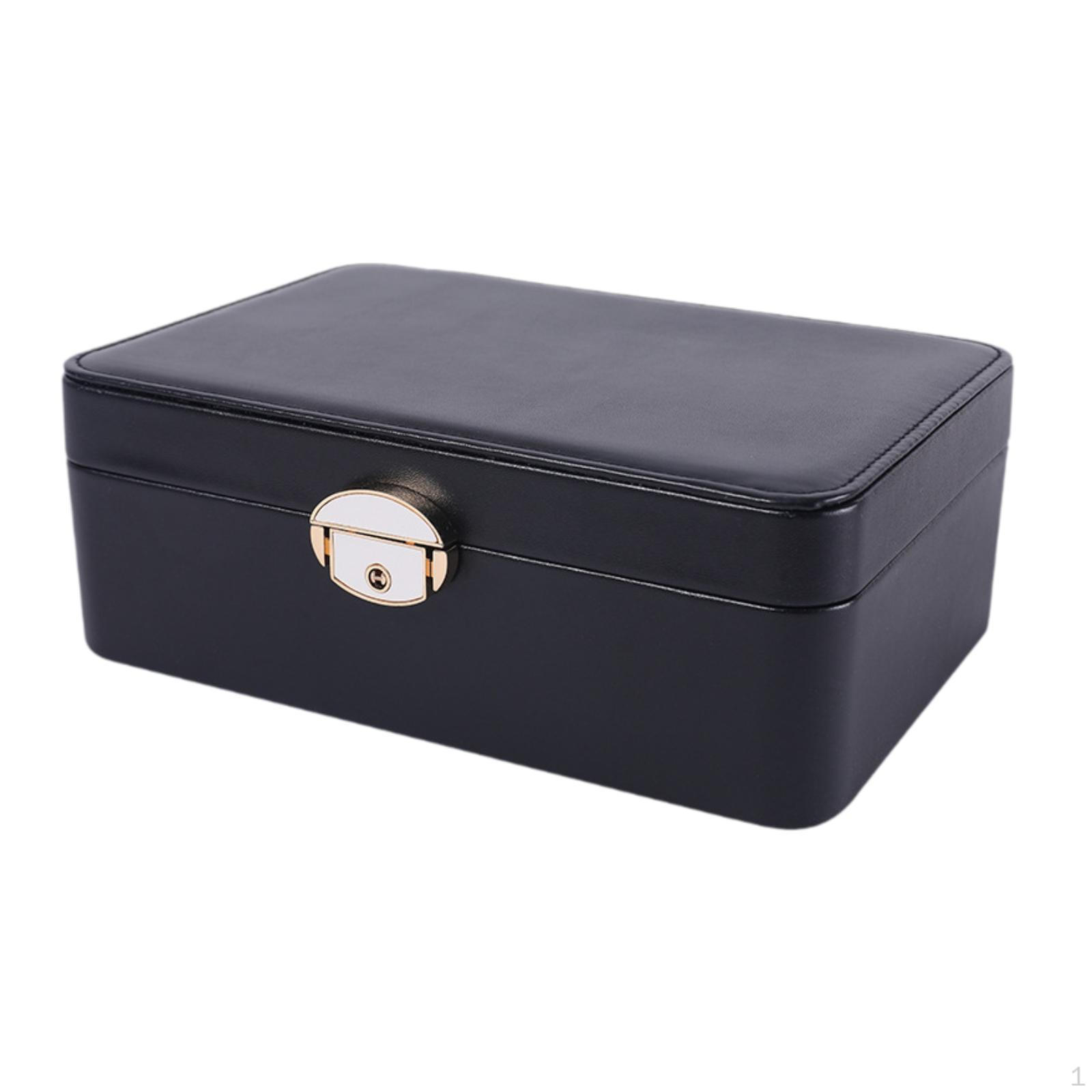 

Ювелирный футляр декоративный портативный дорожный контейнер витрина для часов серьги-гвоздики Black