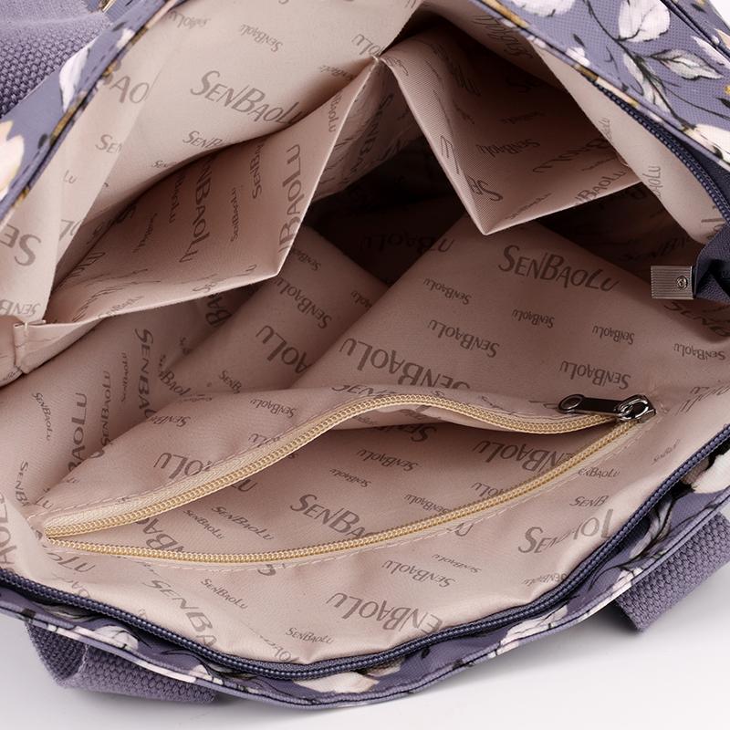 Women's Floral Pattern Handbag Vintage Shoulder Bag Large Capacity Crossbody Bag