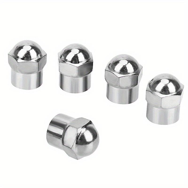 10pcs Round Head Chrome Plating Dust Proof Covers Cars Motorcycles Bike Tyre Styling Valve Cap Decoration Car Tire Valve Caps