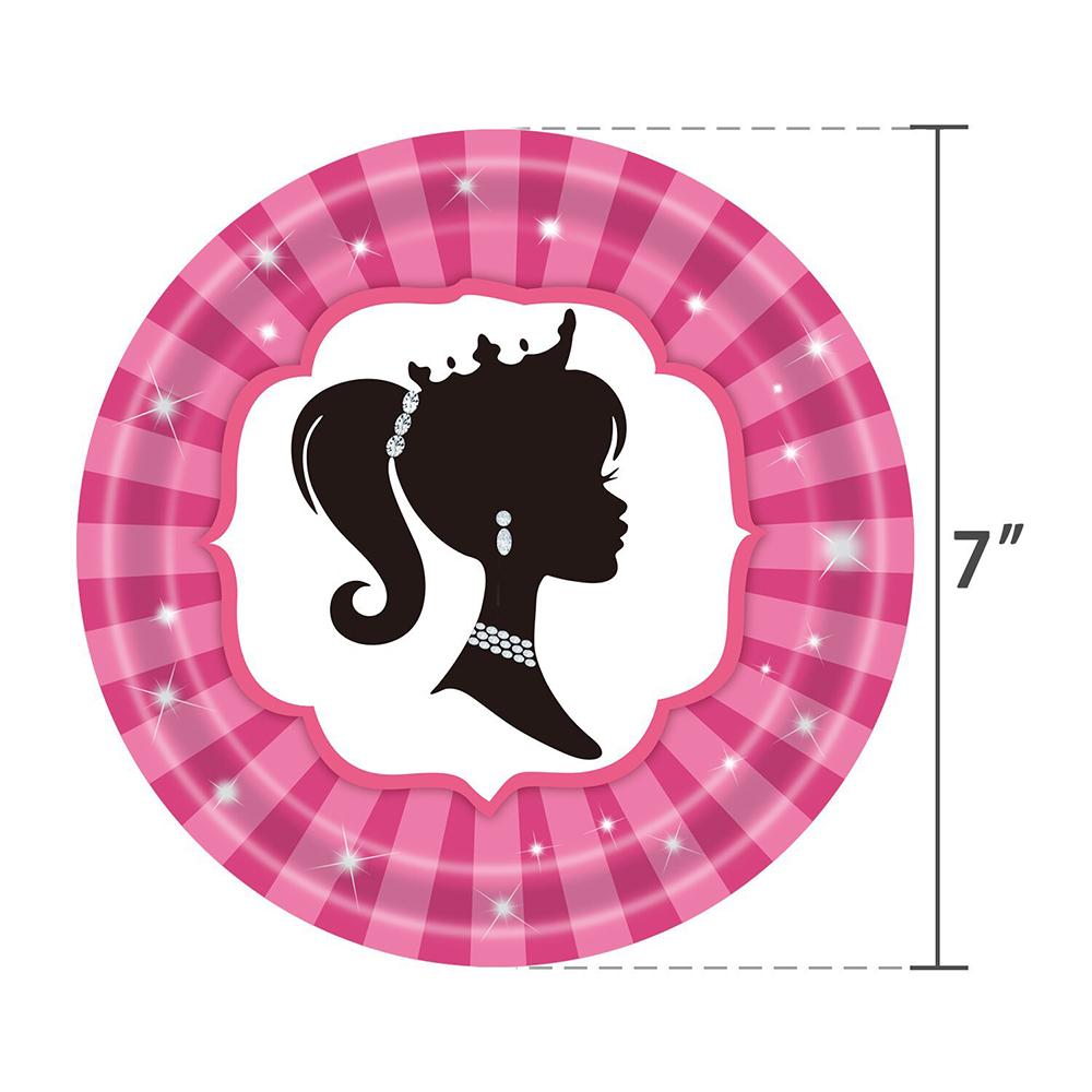 51pcs Barbie Birthday Party Supplies Include Plates Napkins Cups Tablecloth