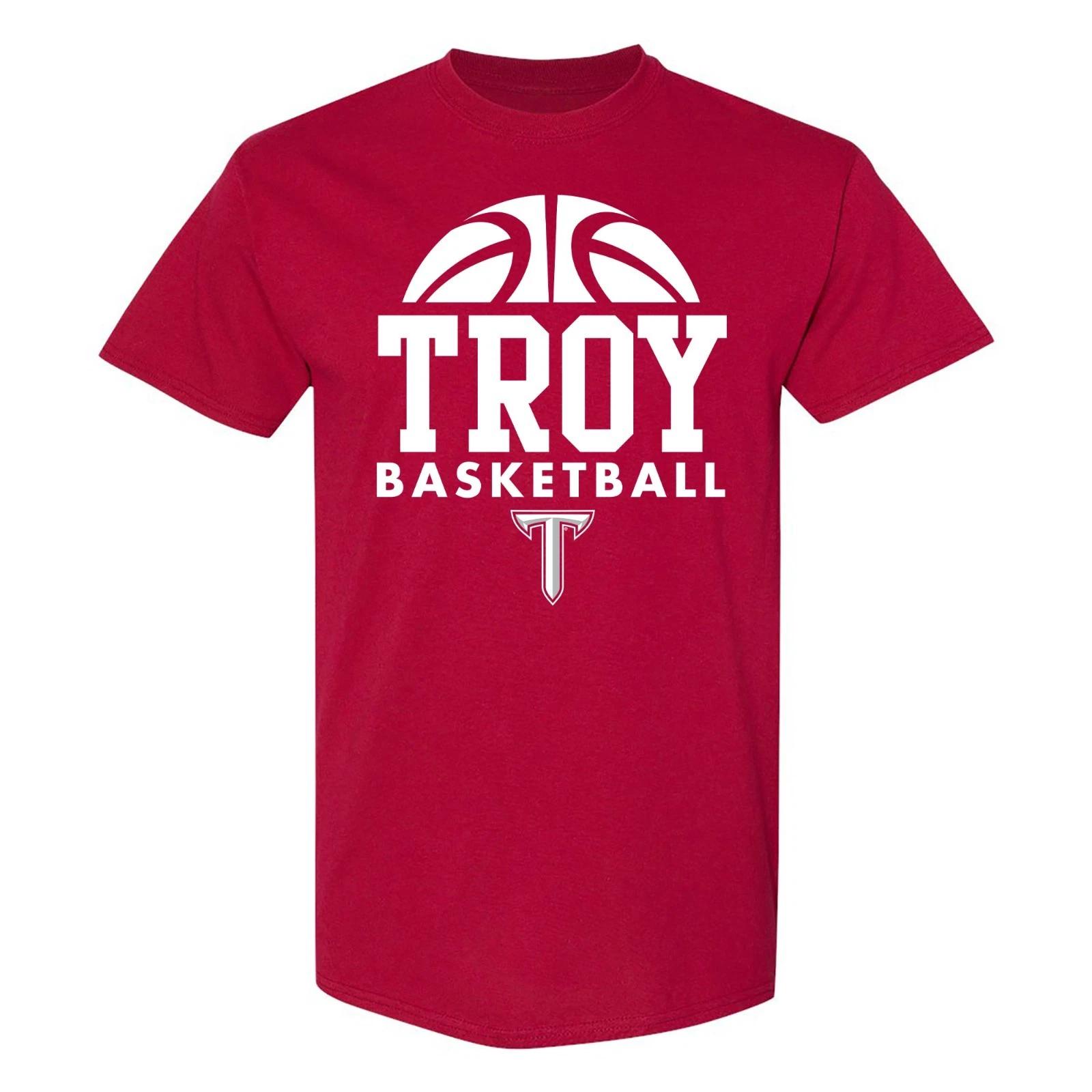 Troy University Trojans Troy Basketball Hype T-Shirt - Cardinal 2XL