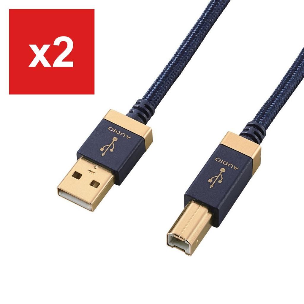 USB Audio Cable ELECOM A to B 2.0m for Desktops