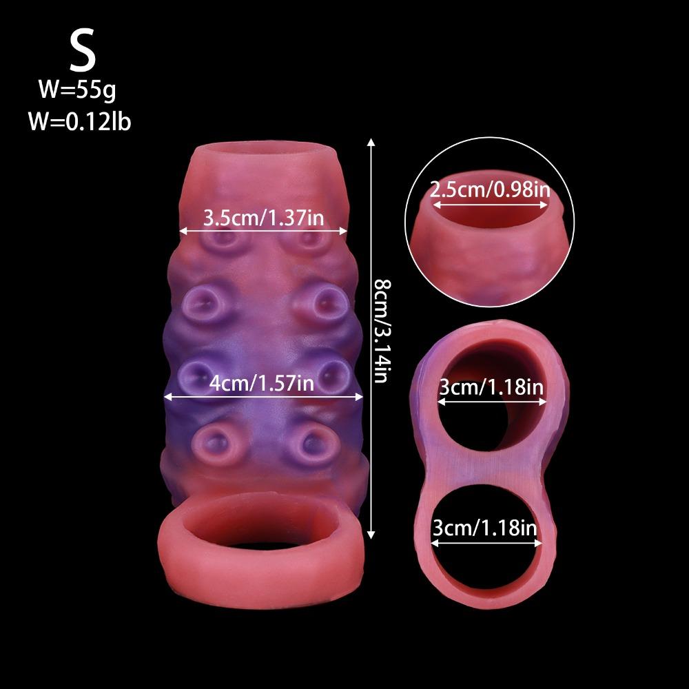 Octopus Shape Hollow Penis Sleeve Soft Silicone Wearable Penis Extender for Men