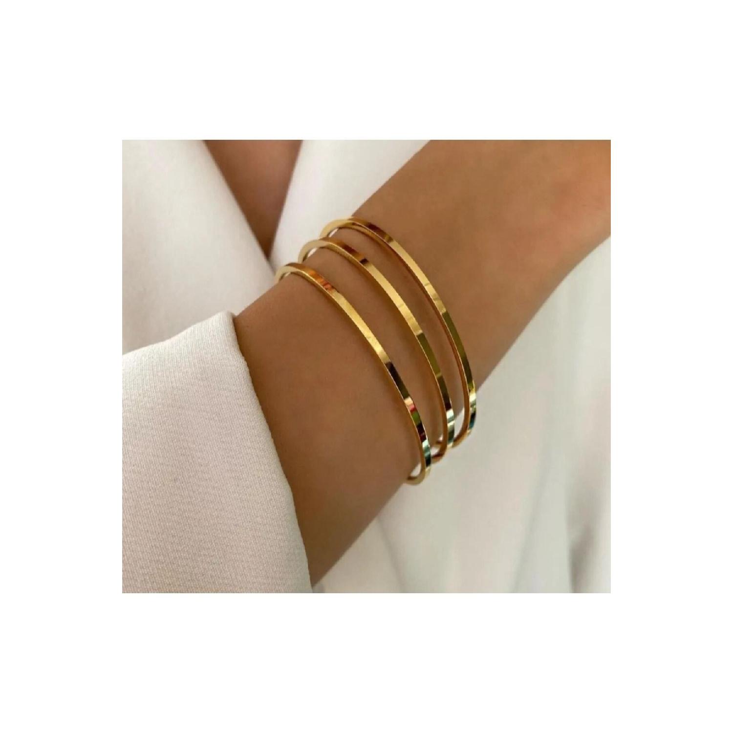 

Стальной браслет Ажда M золотой