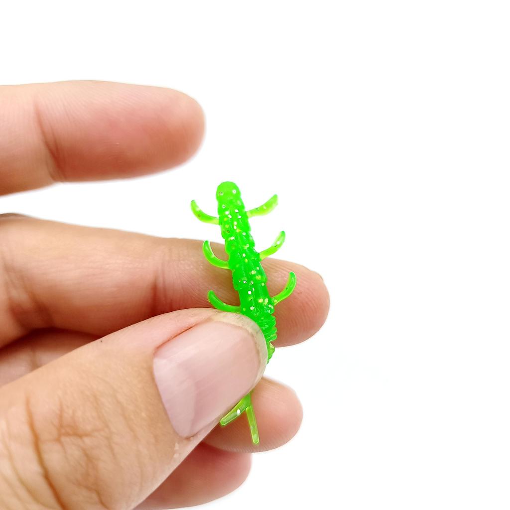 DUODUOYU 10PCS TPE Floating Mini Worm Soft Fishing Lures 0.35g/40mm Jig Wobblers Silicone Artificial Baits Bass Fishing Tackle