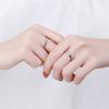 925 Silver Bamboo Love Lovers Ring A Pair Men Women Opening Simple Stylish Jewelry Rings Birthday Anniversary Gift